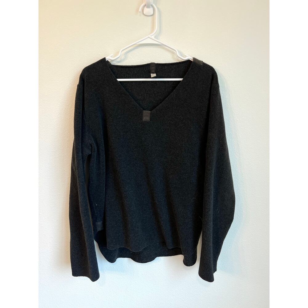 Henriette Steffensen Copenhagen Gray Minimalist Fleece Pullover Women's XL